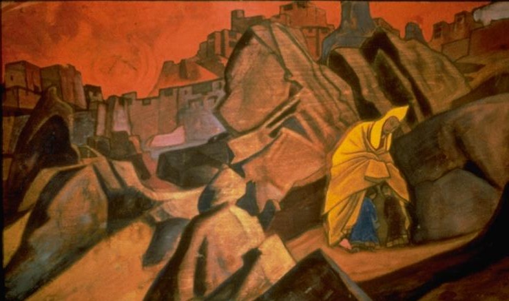 Monk Leaves City – Nicholas Roerich
